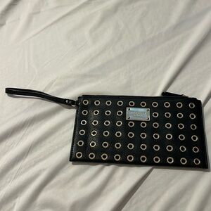 Black Michael Kora Wristlet with Fold Grommet Hardware